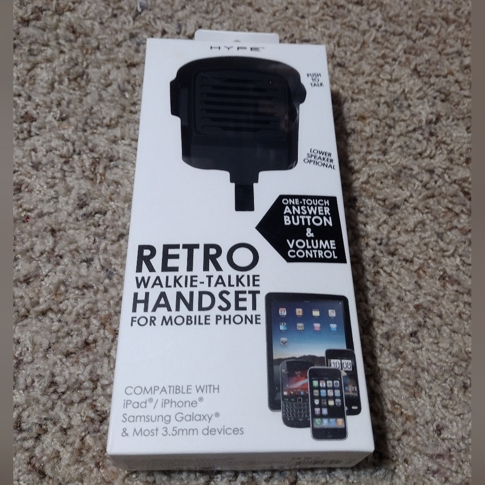 🆕️Retro Walkie-Talkie Handset for Mobile Phone- Black